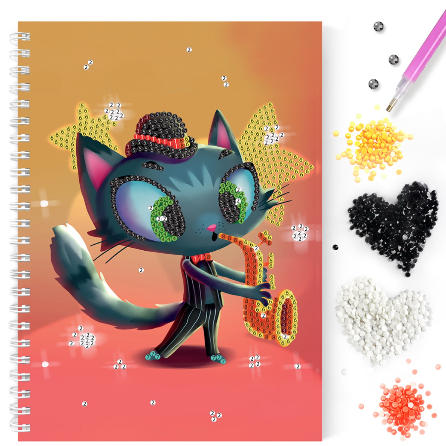 Алмазная мозаика Color Kit Кот-Трубач - фото 1