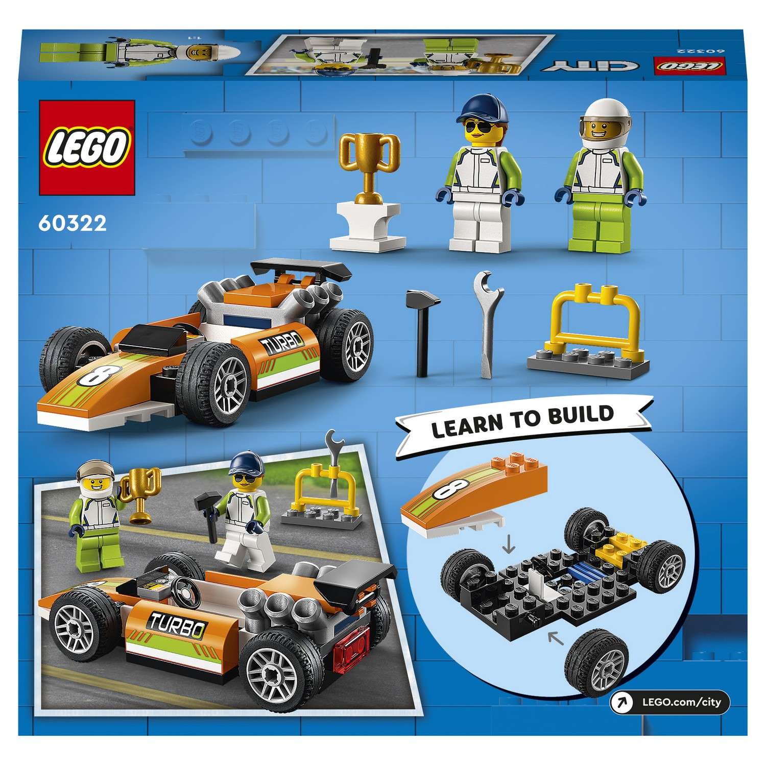 Конструктор LEGO City Great Vehicles Гоночный авто блочный - фото 3
