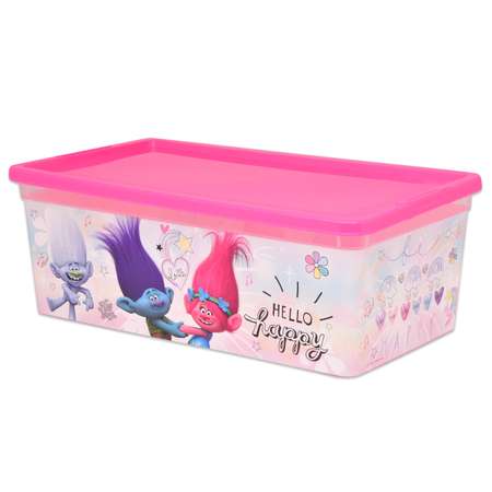 Коробка Полимербыт Trolls 5.5л Розовая 4351171