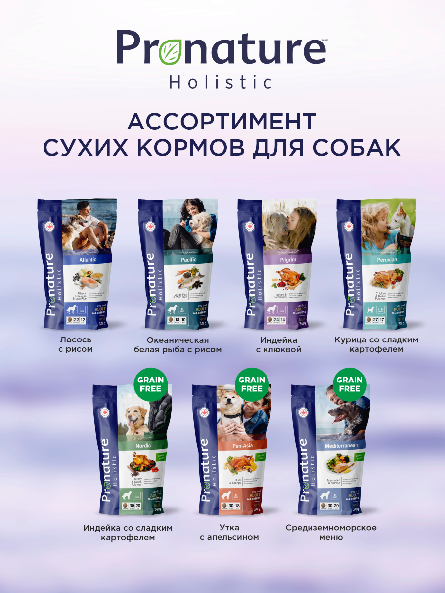 Корм для собак сухой Pronature Holistic Pilgrim на индейке с клюквой 340г - фото 8