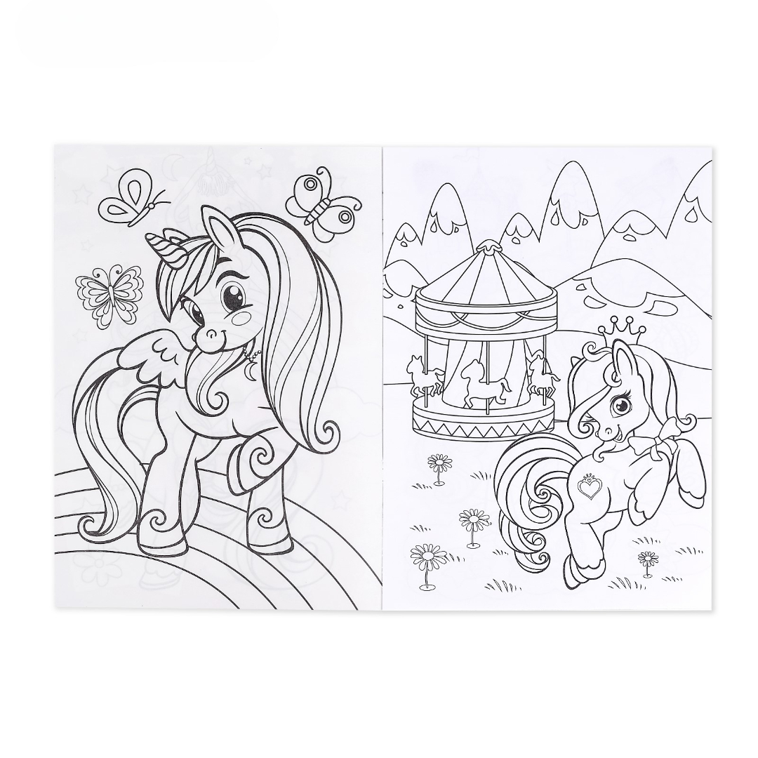 Раскраска Буква-ленд для девочек А4 Мир пони 16 стр - фото 2