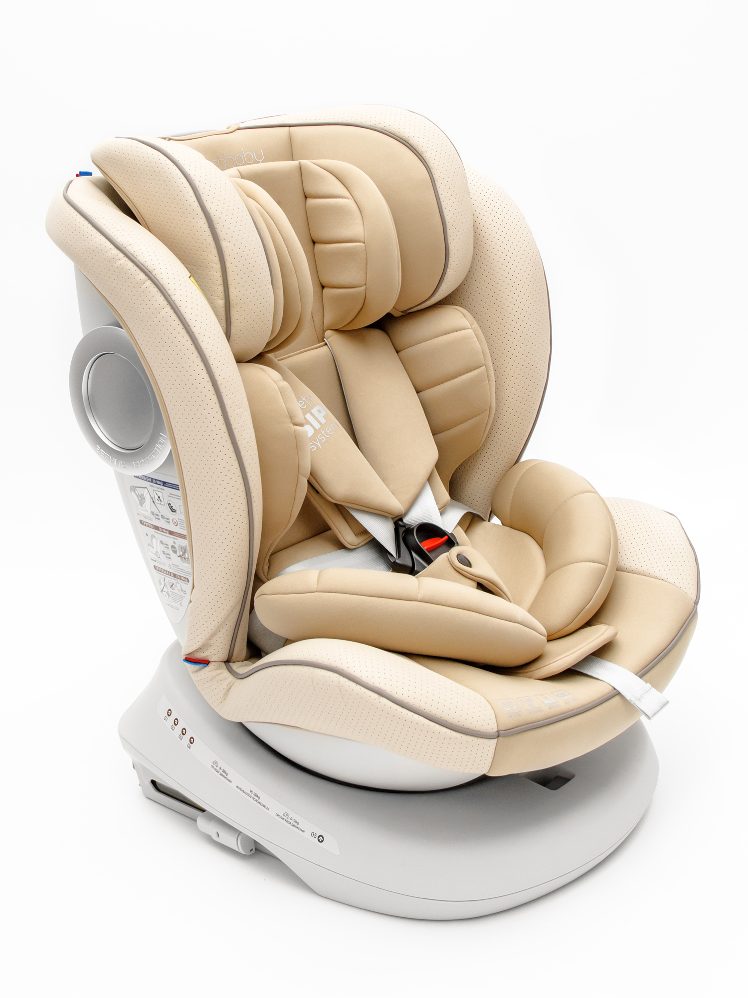 Автокресло Amarobaby Champion Isofix 0+/1/2/3 (0-36 кг) бежевый - фото 20
