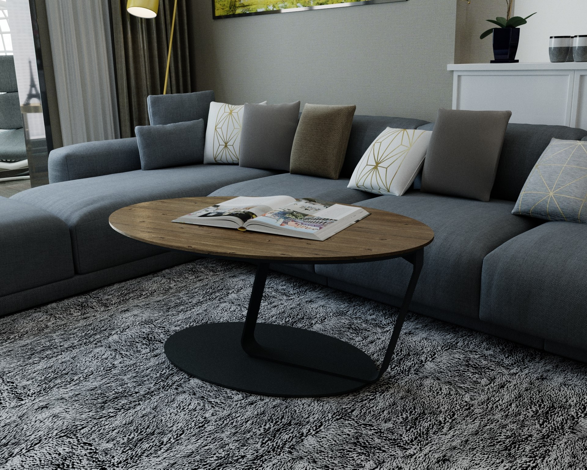 Стол журнальный LAVARIS Лисмор орех светлый - фото 10