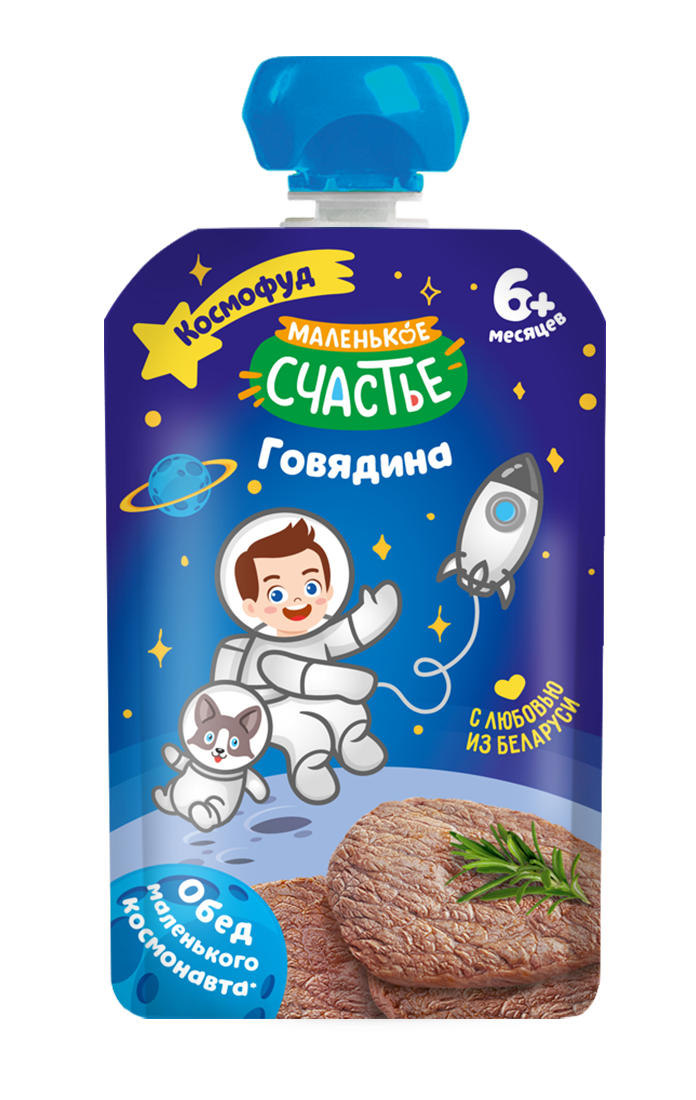 Пюре Маленькое счастье Говядина с 6 мес 80 г - фото 1