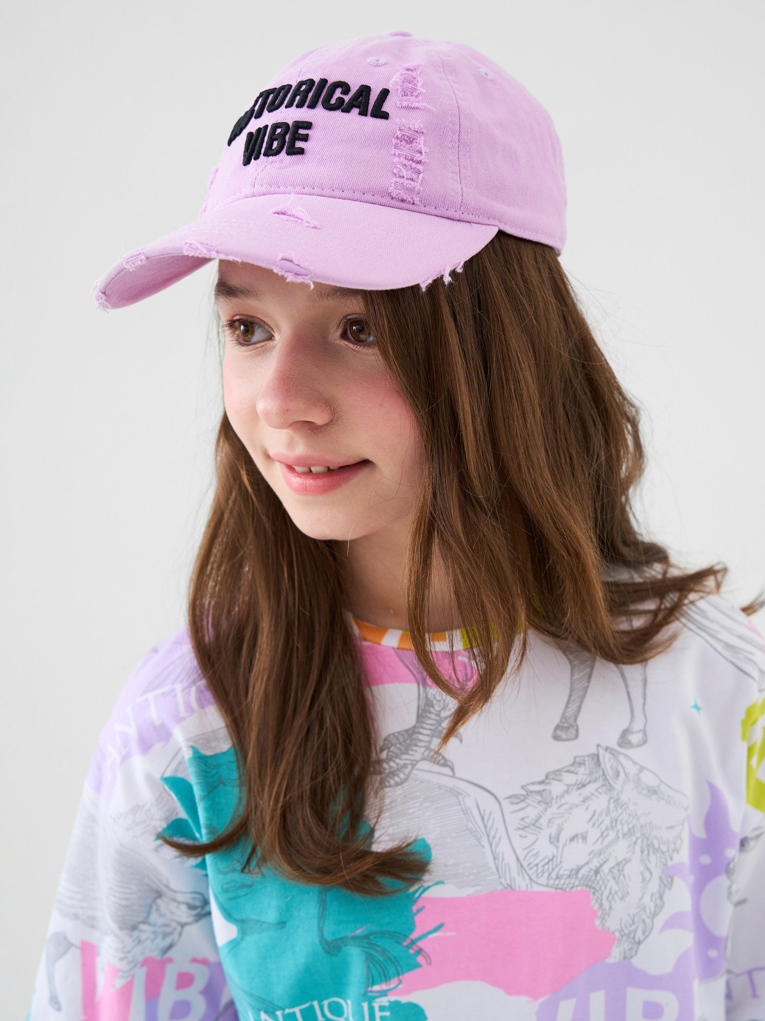 Изображение товара Бейсболка PlayToday Девочке Подростку Винтаж Стиль с Вышивкой