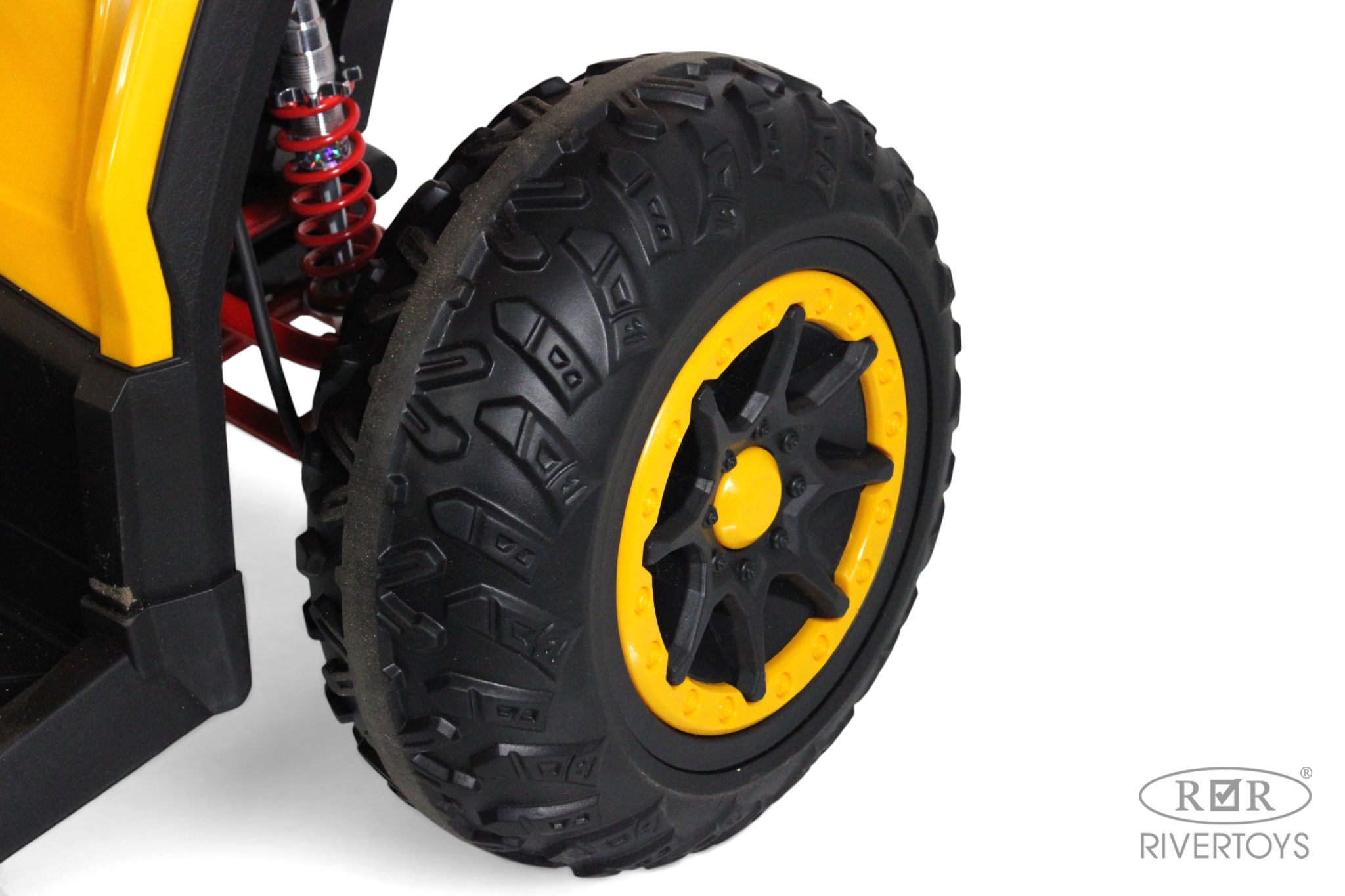 Электромобиль RIVERTOYS Z111ZZ-NEW-YELLOW С пультом ДУ - фото 20