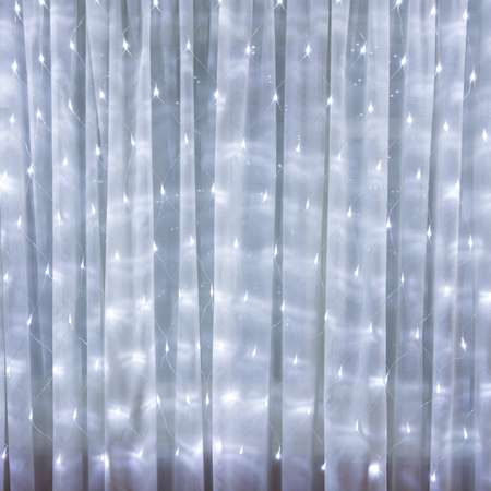 Гирлянда сетка 3м х 2м SXMas с LED лампами 192шт цвет белый холодный Питания 220В