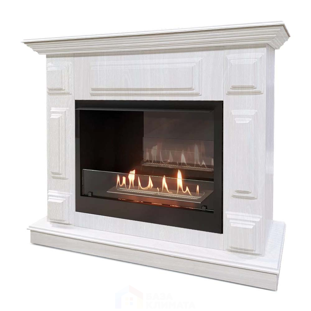 Каминокомплект Хорошие Камины Юпитер с очагом Firelight BFP/P-2520 белое дерево - фото 2