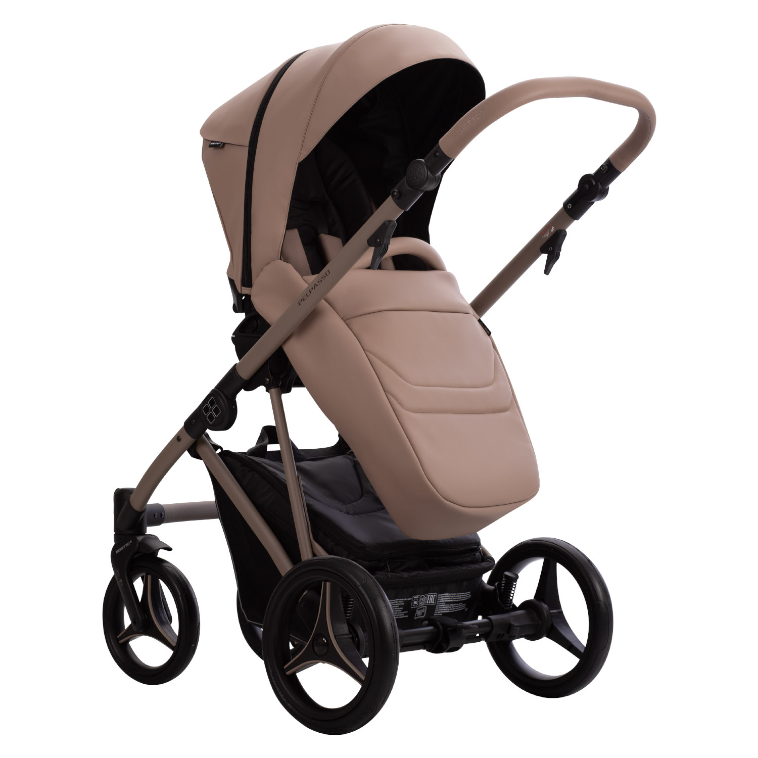 Коляска 2в1 Bebetto Pelpasso Pro 01 Kaszmir бежевый - фото 5