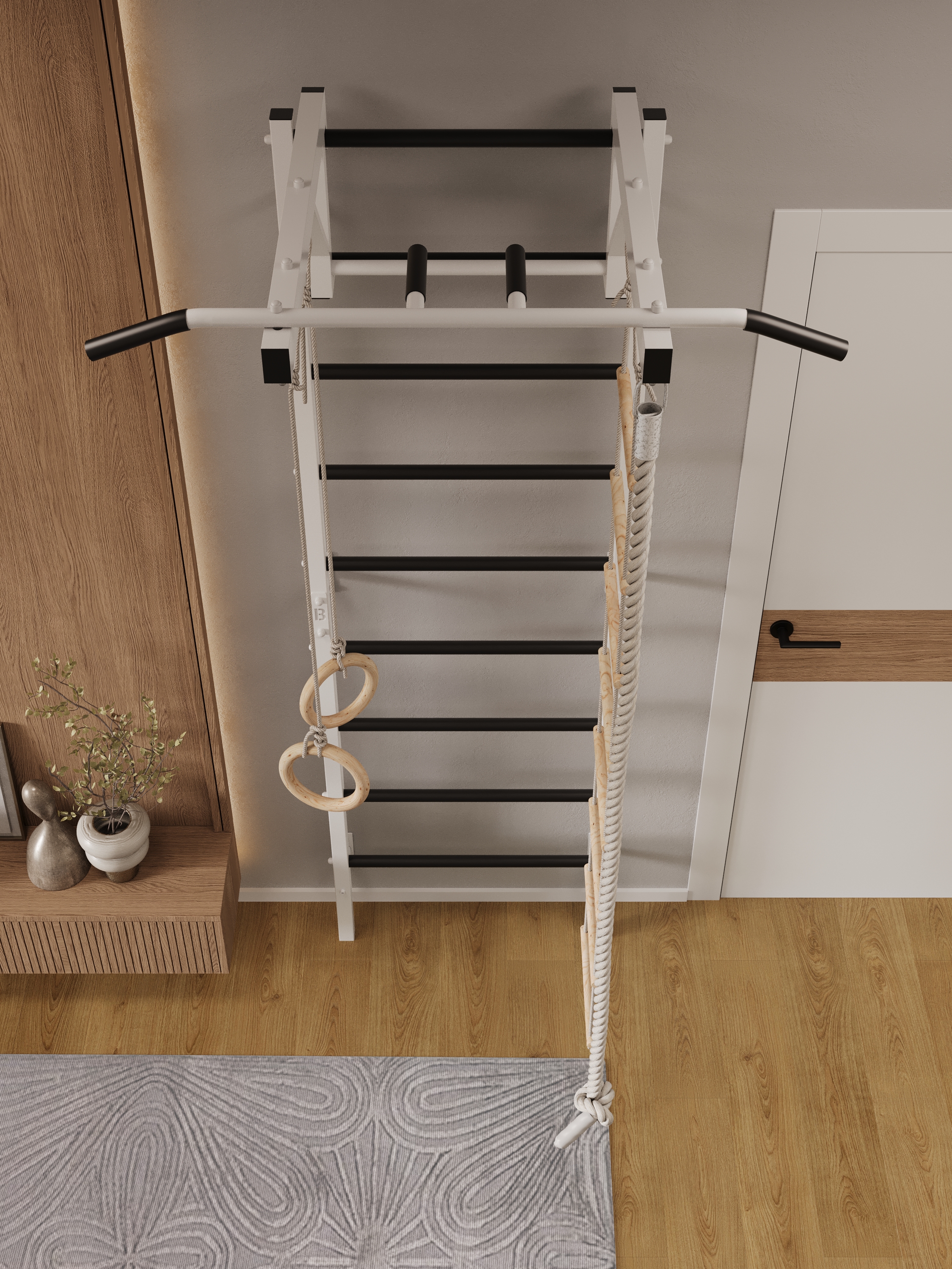 Шведская стенка BORABO PRO с турником и навесным оборудованием - фото 19