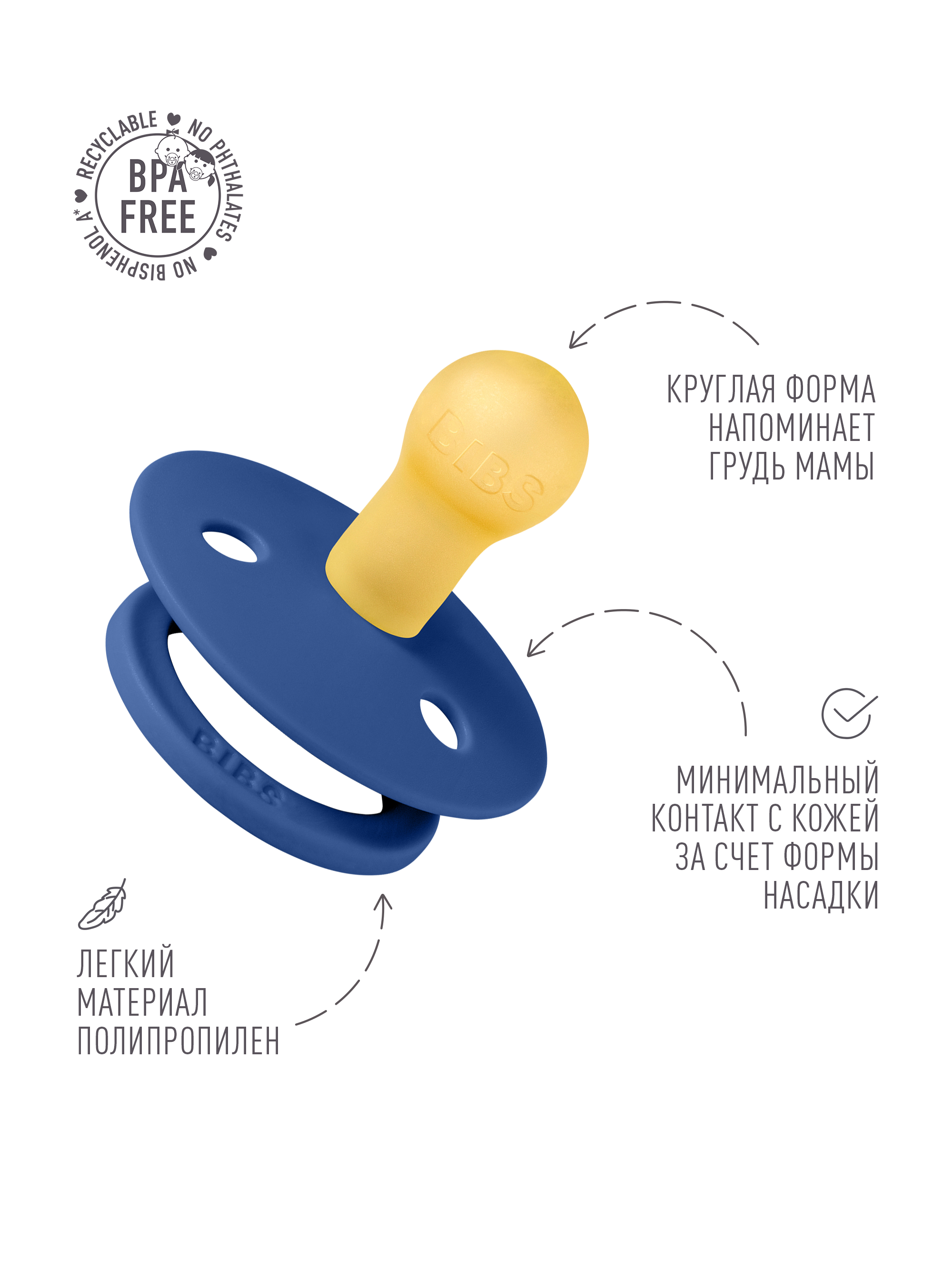 Пустышка BIBS латекс классическая от 0 мес. - фото 3