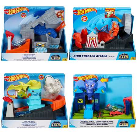 Трек Hot Wheels Сити с монстрами-злодеями в ассортименте