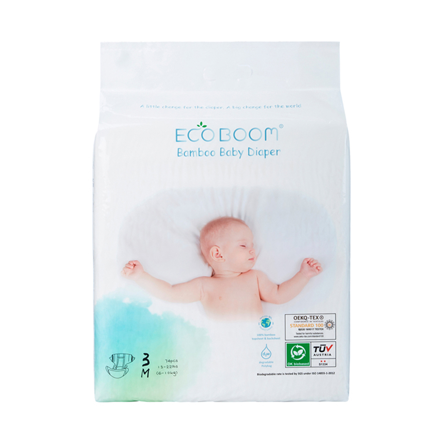 Подгузники ECO BOOM Eco M 74 шт. - фото 1