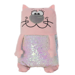 Мягкая игрушка Tallula Кот 43 см розовый пайетка
