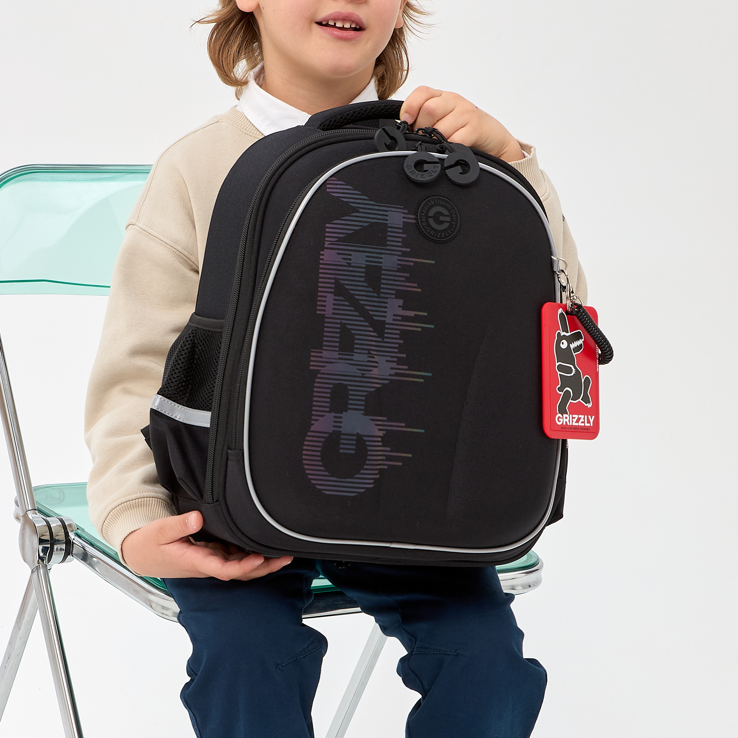 Ранец Grizzly Надпись - фото 18