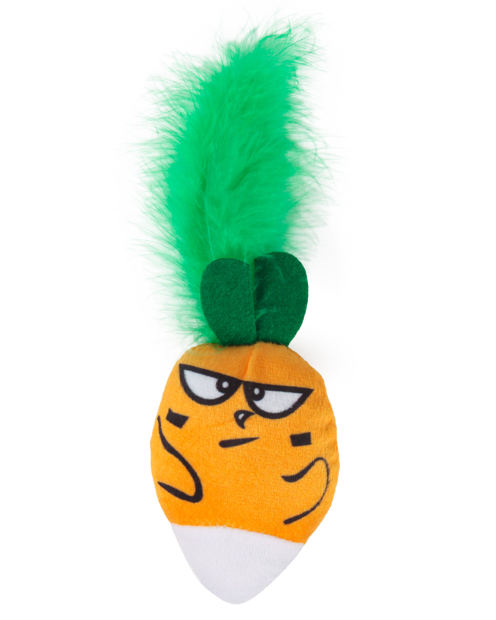 Изображение товара Игрушка для кошек Barbaks Морковка с пером 20см