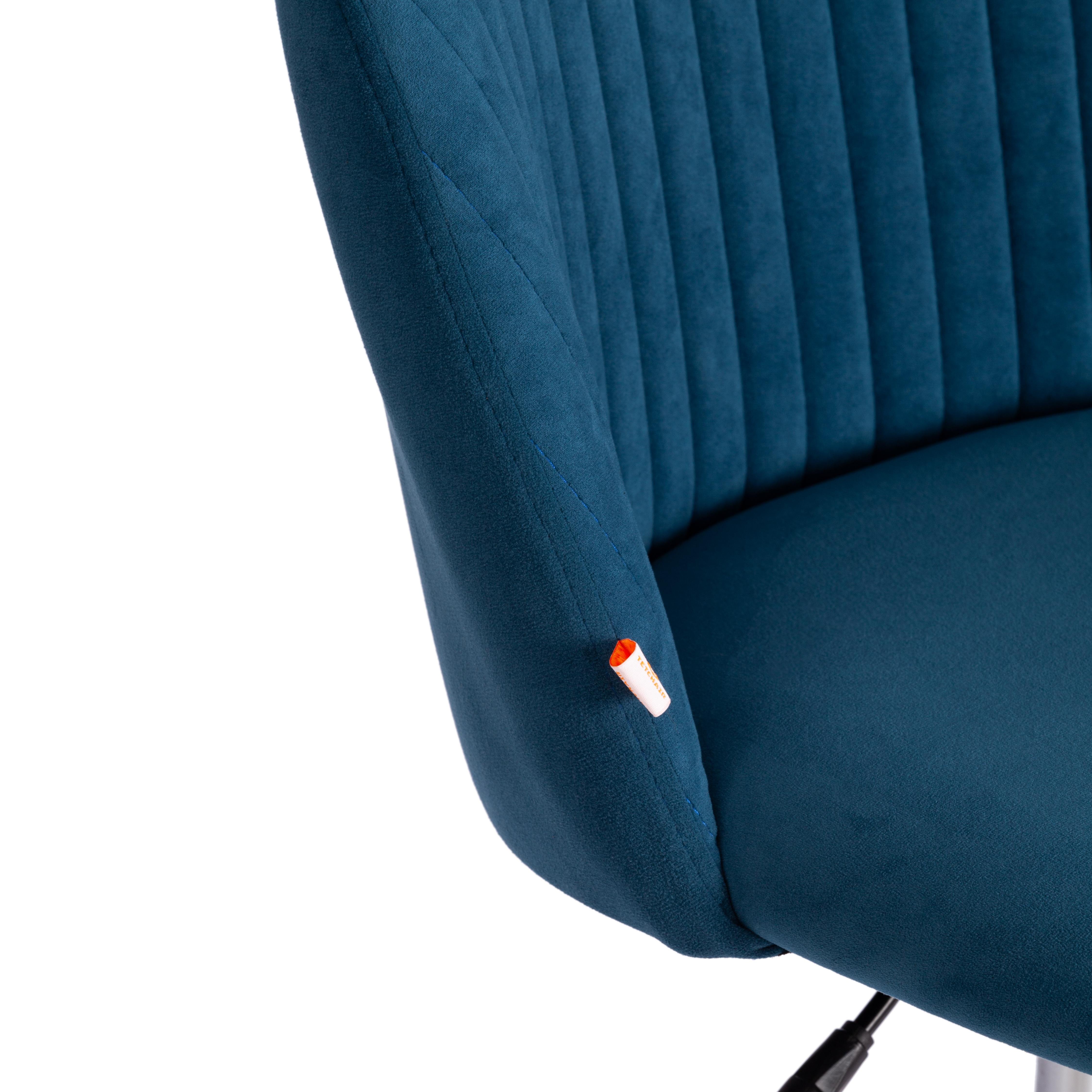 Компьютерное кресло TETCHAIR флок синий - фото 17