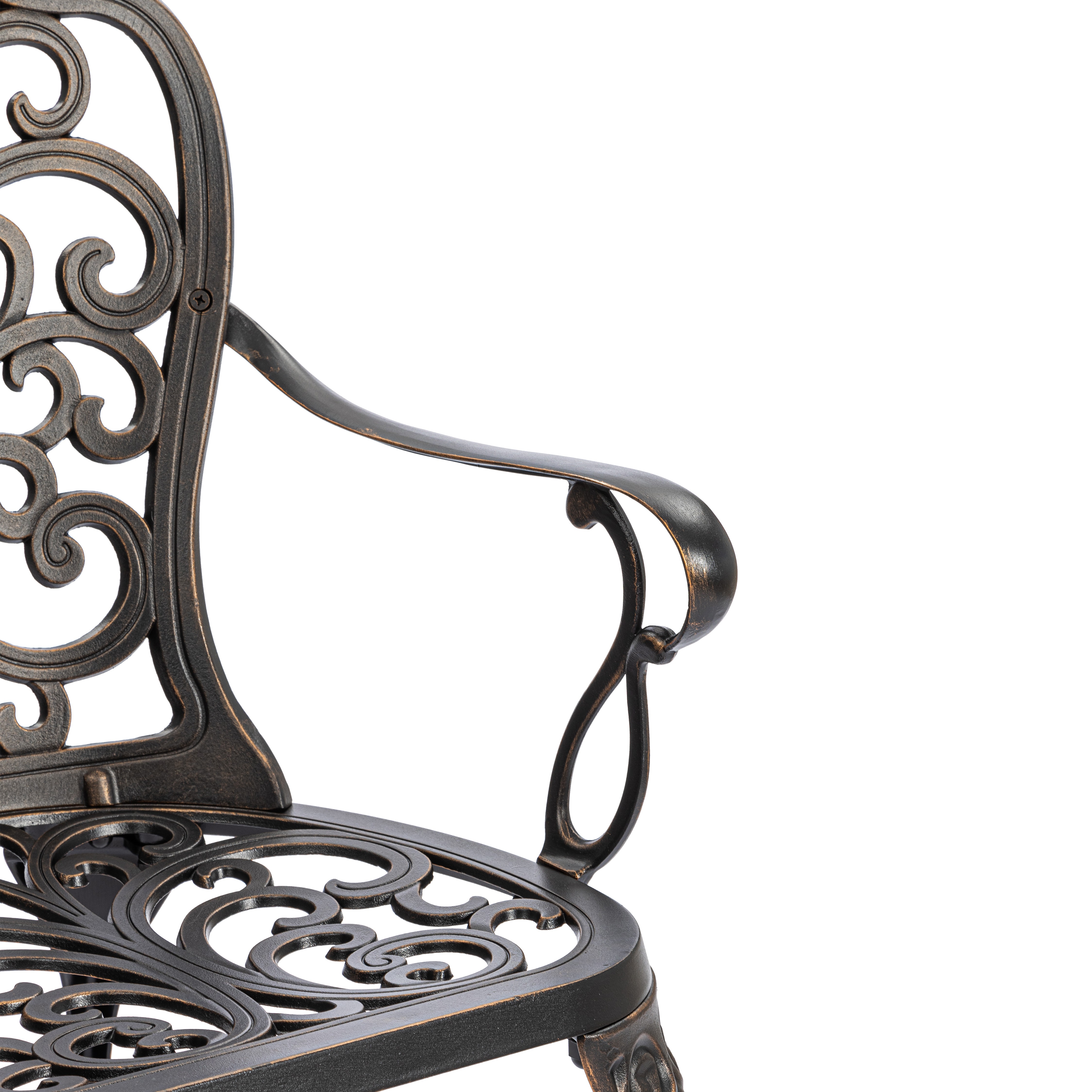 Садовая скамья TETCHAIR Симфония алюминий бронзовый - фото 7