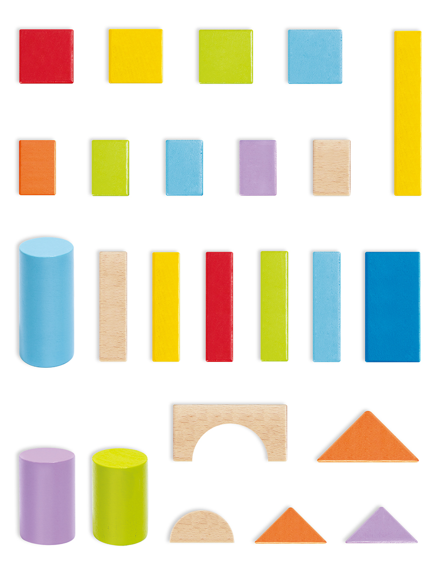 Конструктор Hape Кубики деревянный 101 дет. - фото 9