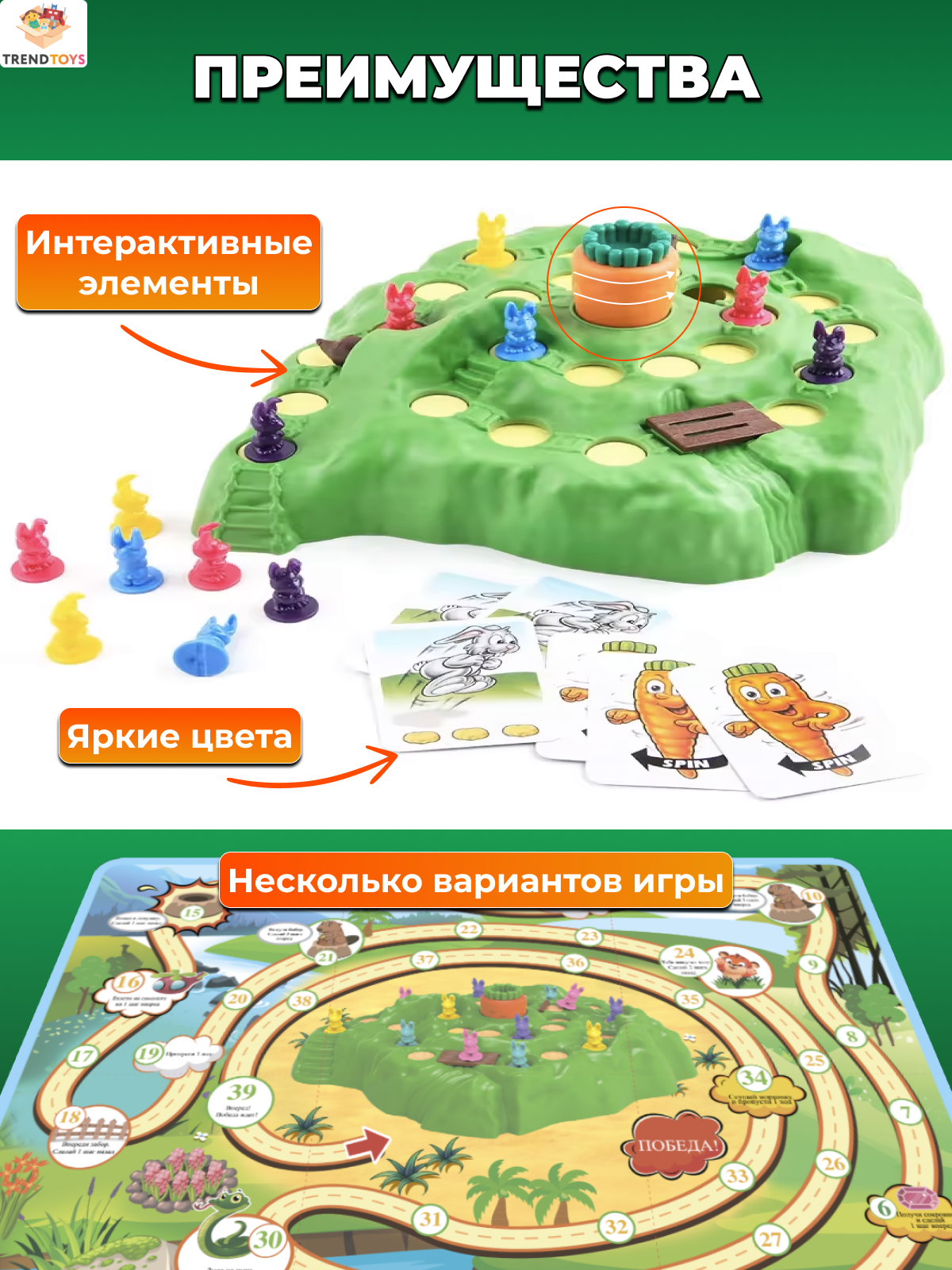 Настольная игра TrendToys Ловушка для кроликов - фото 2