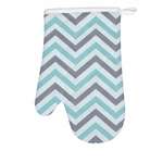 Рукавица Русский дом серо-голубой 18*28см