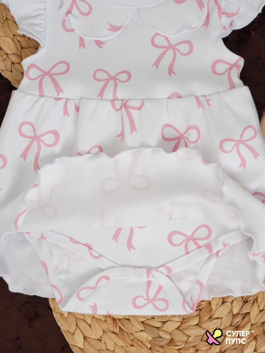 Боди-платье Супер Пупс бд/платье/2крыл/бантики - фото 10