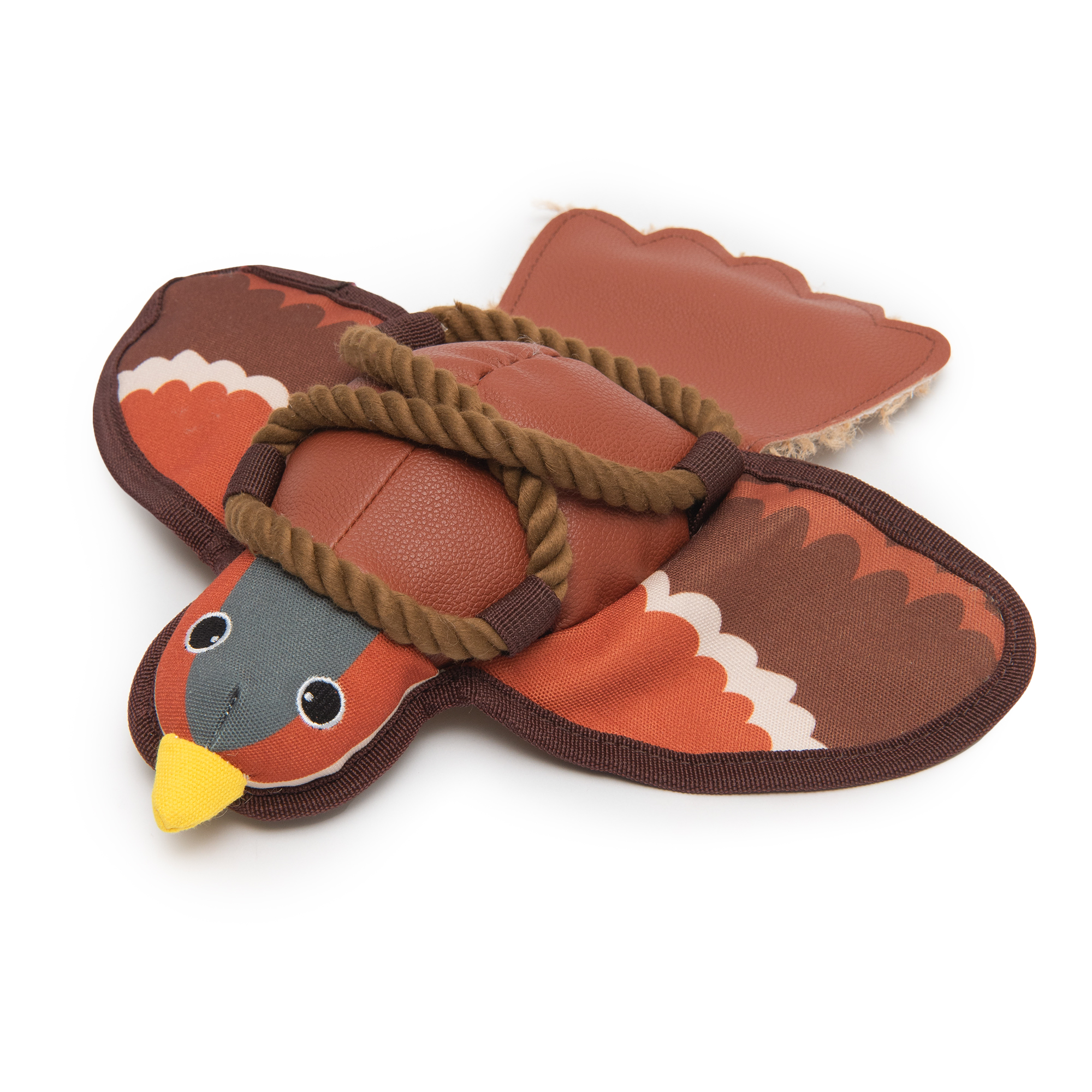 Игрушка для собак Barbaks Голубка Клавдия из кожи с канатиком 32*31см - фото 1