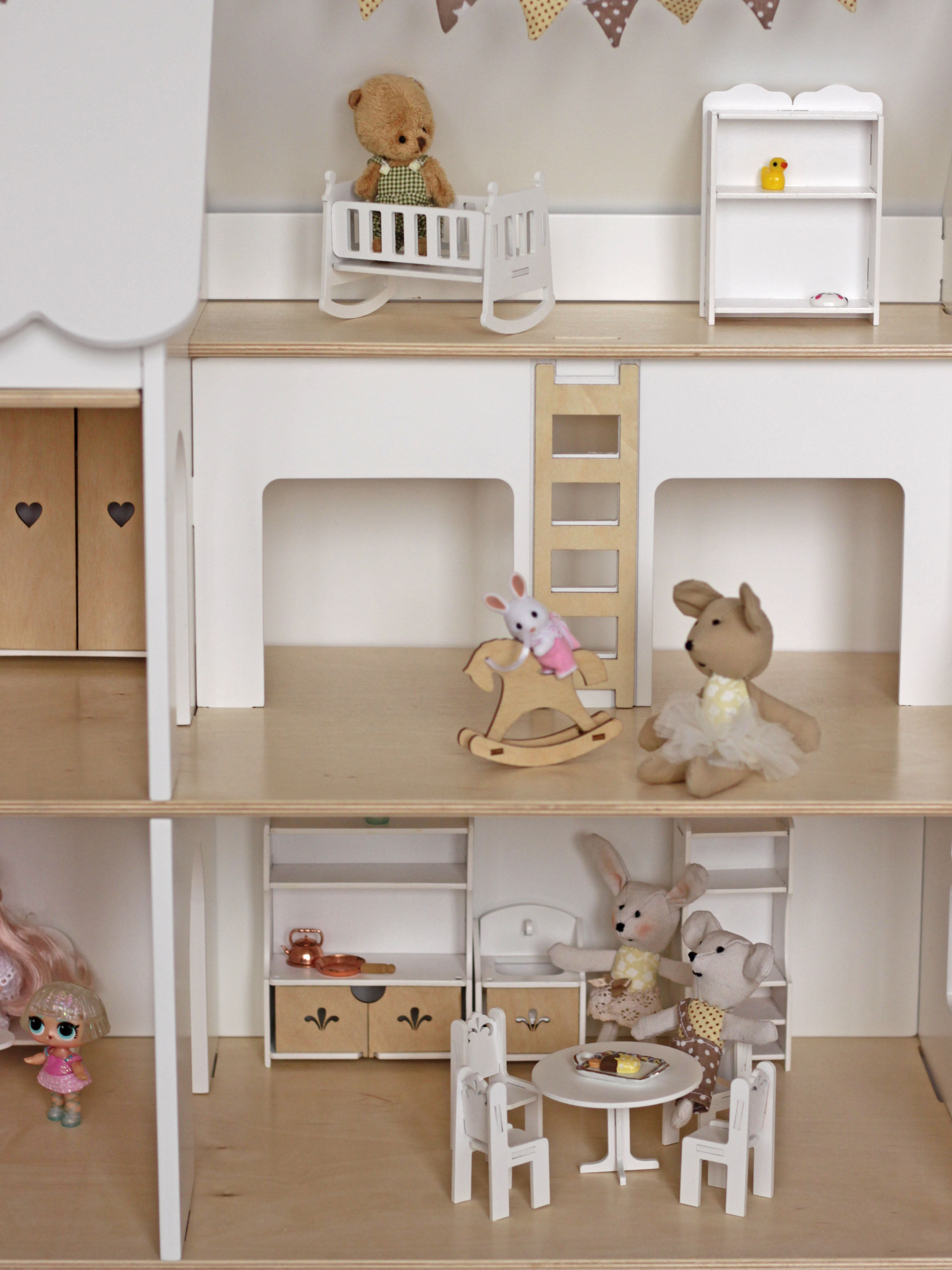 Домик для кукол LittleWoodHome с мебелью 6800 - фото 10
