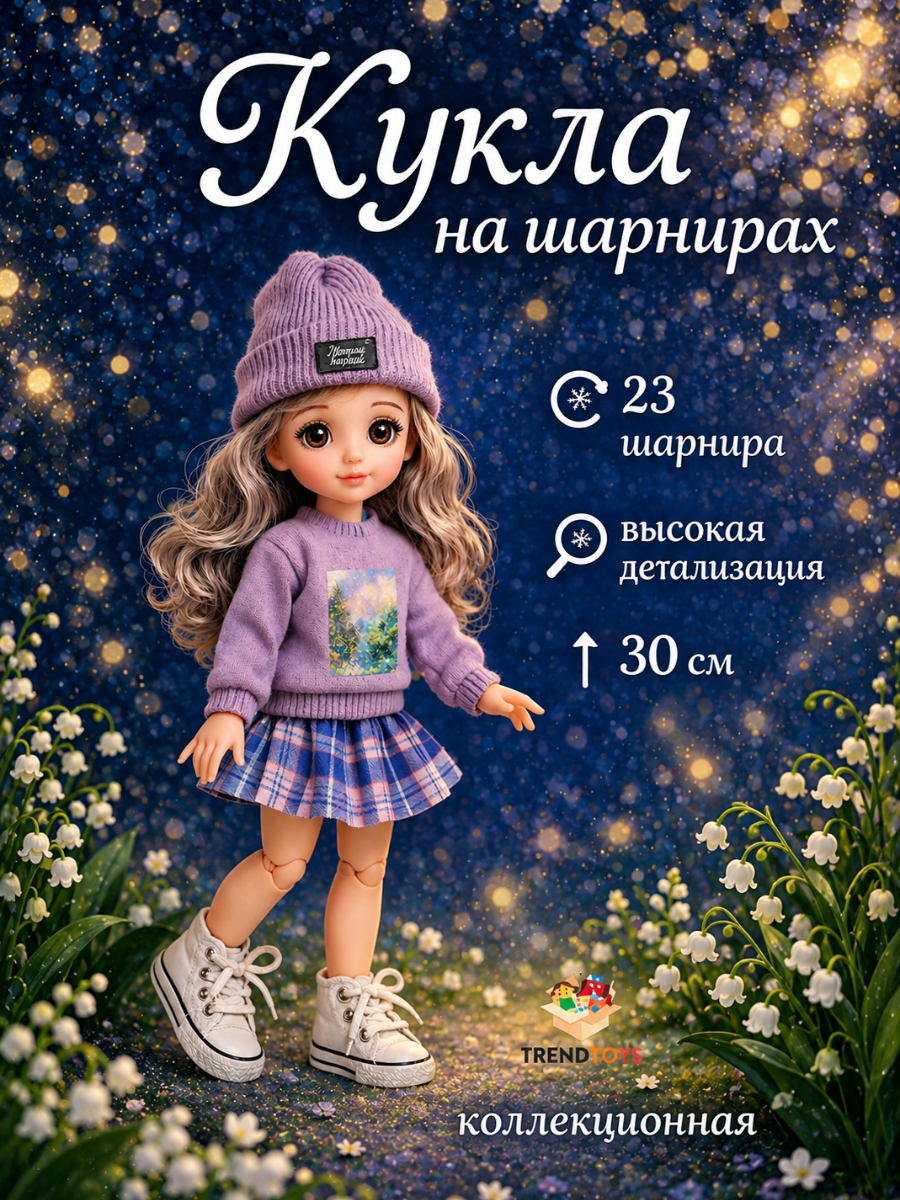 Кукла модельная TrendToys шарнирная высота 30 см NIT031 - фото 1