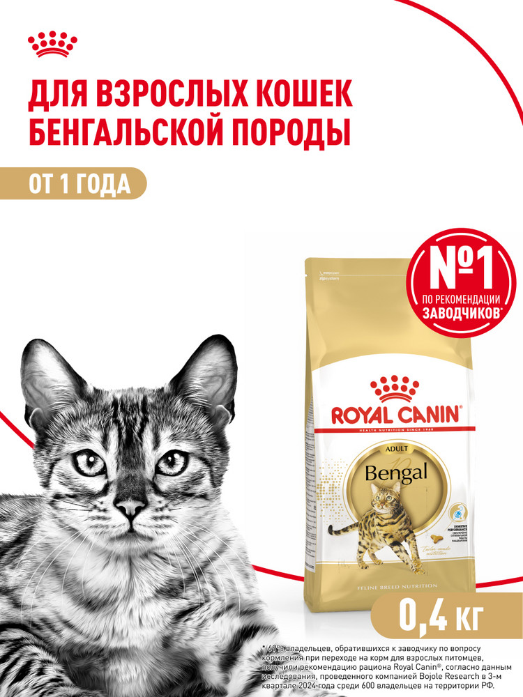 Корм сухой для кошек ROYAL CANIN 400г Бенгальских - фото 1
