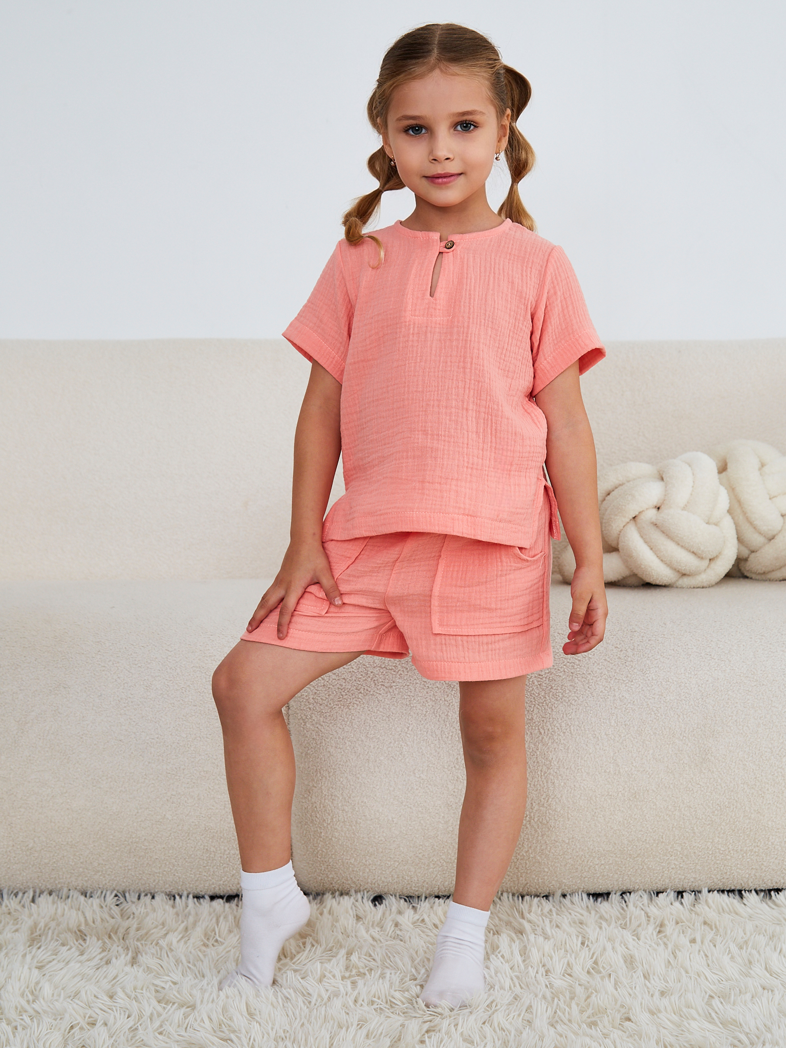 Костюм MOUN Комплект_муслин_персик - фото 1