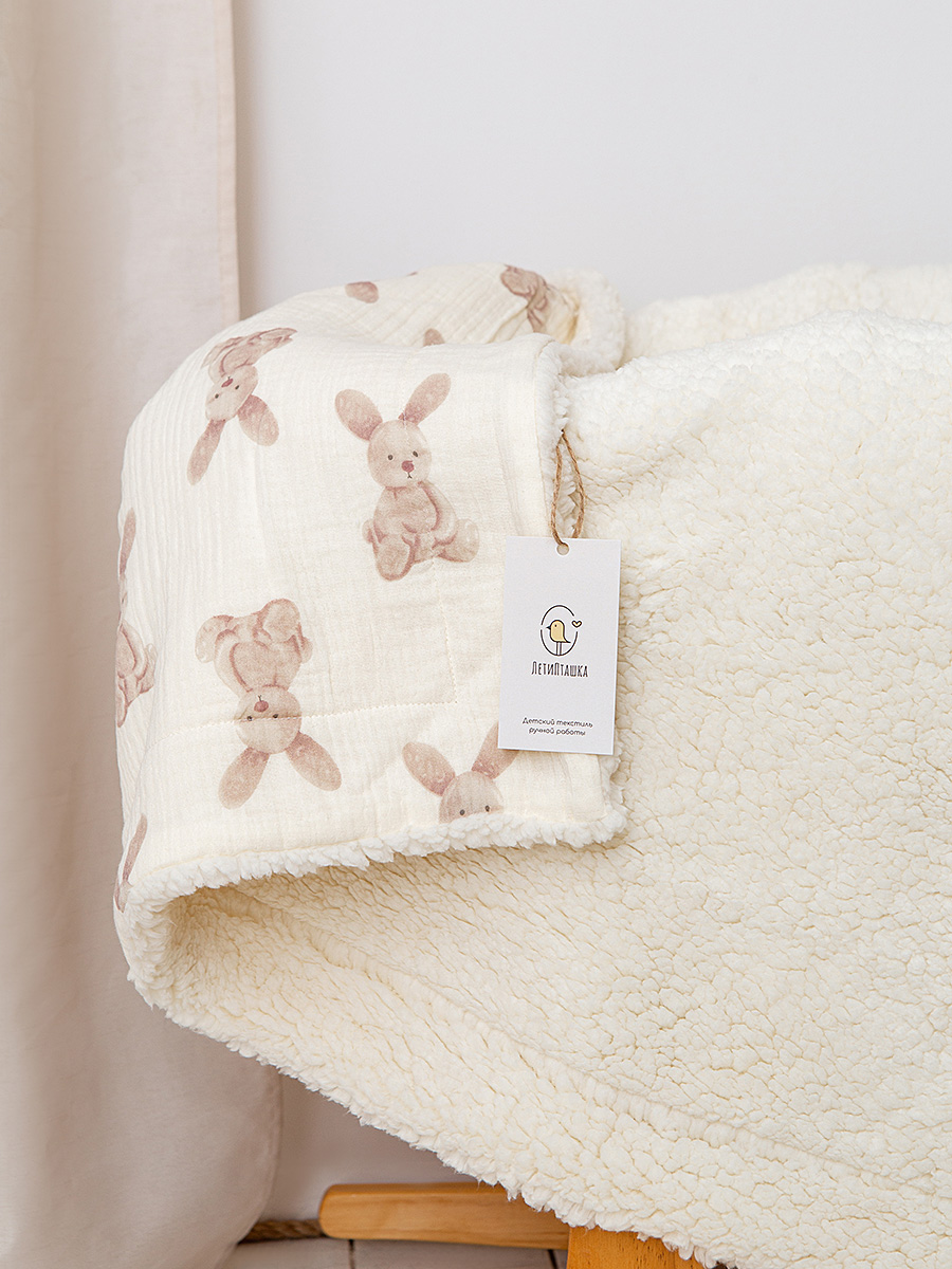 Плед ЛетиПташка Муслиновое одеяло теплое 85 x 95 см хлопок - фото 9