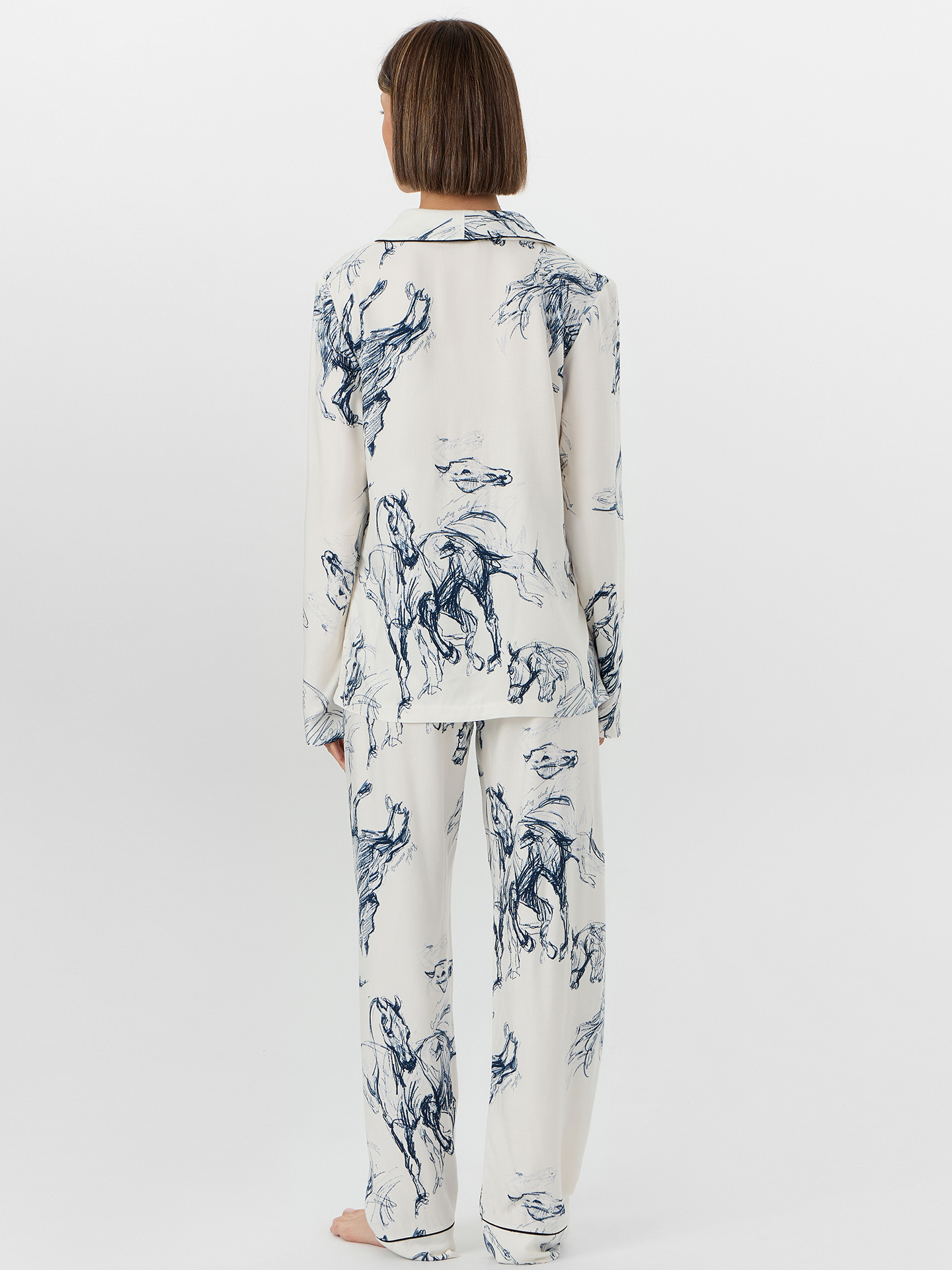 Пижама Mark Formelle (Марк Формэль) 592314/лошади на молочном - фото 2