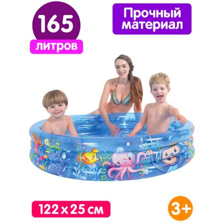 Надувной детский бассейн Jilong Аквалангист 122х25 см 165 л