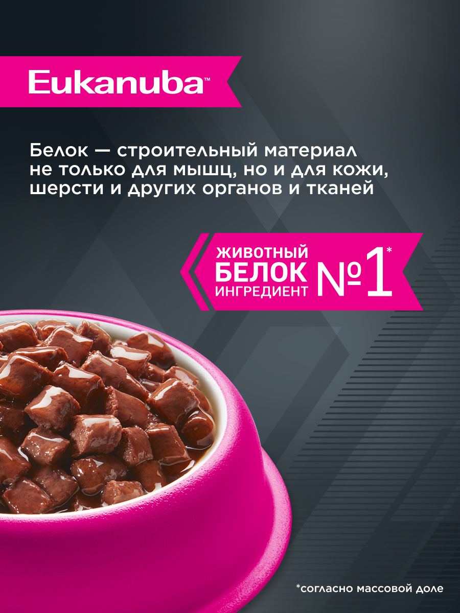Корм для собак Eukanuba 100г с ягненком в соусе пауч - фото 3