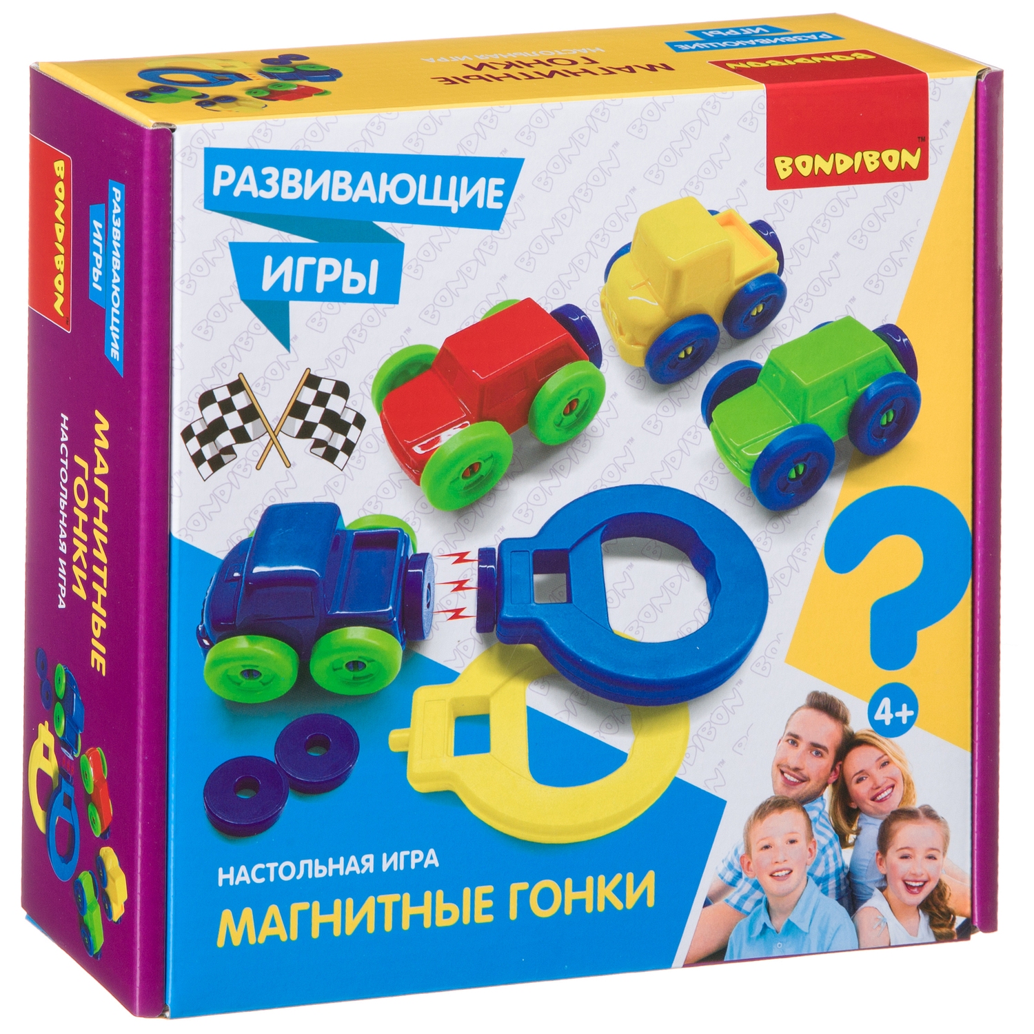 Настольная игра Bondibon с машинками Магнитные Гонки - фото 3