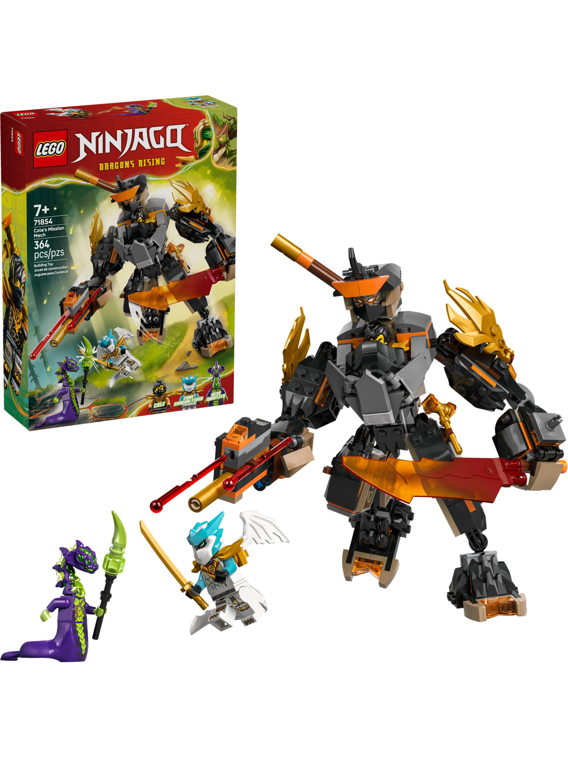 Конструктор LEGO NINJAGO мех Коула и Дракон Зейн 364 дет. - фото 2
