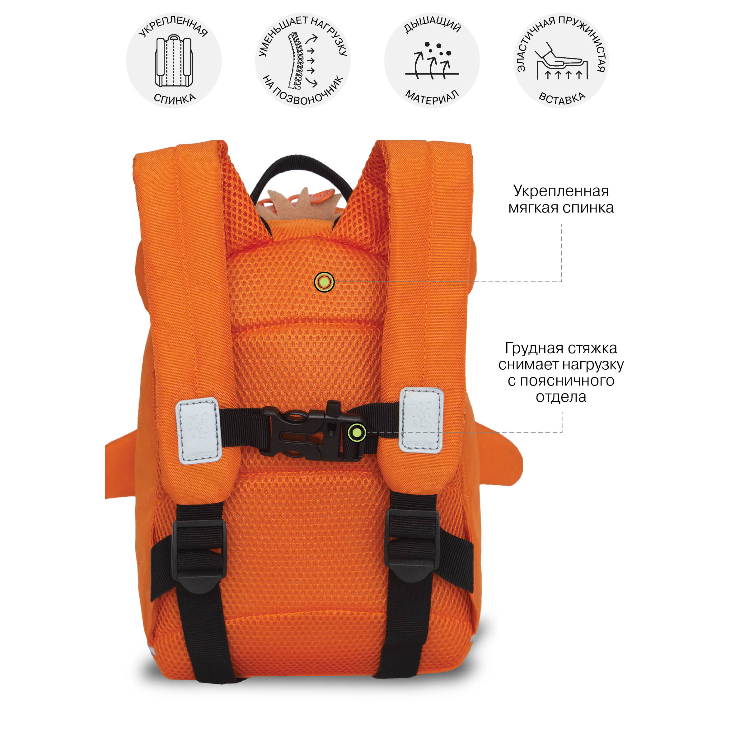 Рюкзак дошкольный Grizzly детский - фото 8