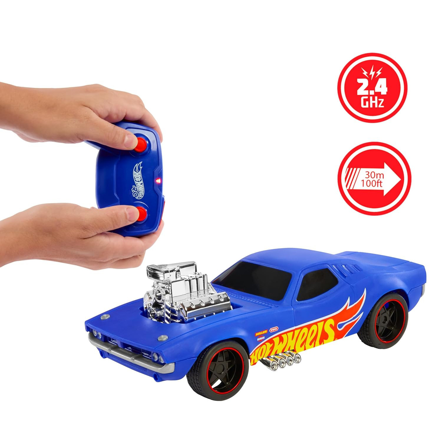 Автомобиль РУ Hot Wheels Dodge Роджер Доджер 1:16 - фото 5