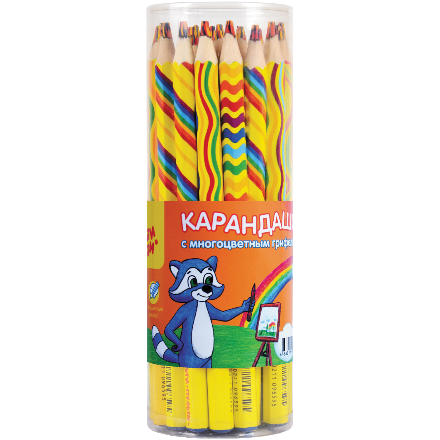 Изображение товара Цветные карандаши МуЛьти-ПуЛьти с многоцветным грифелем для детей 3+