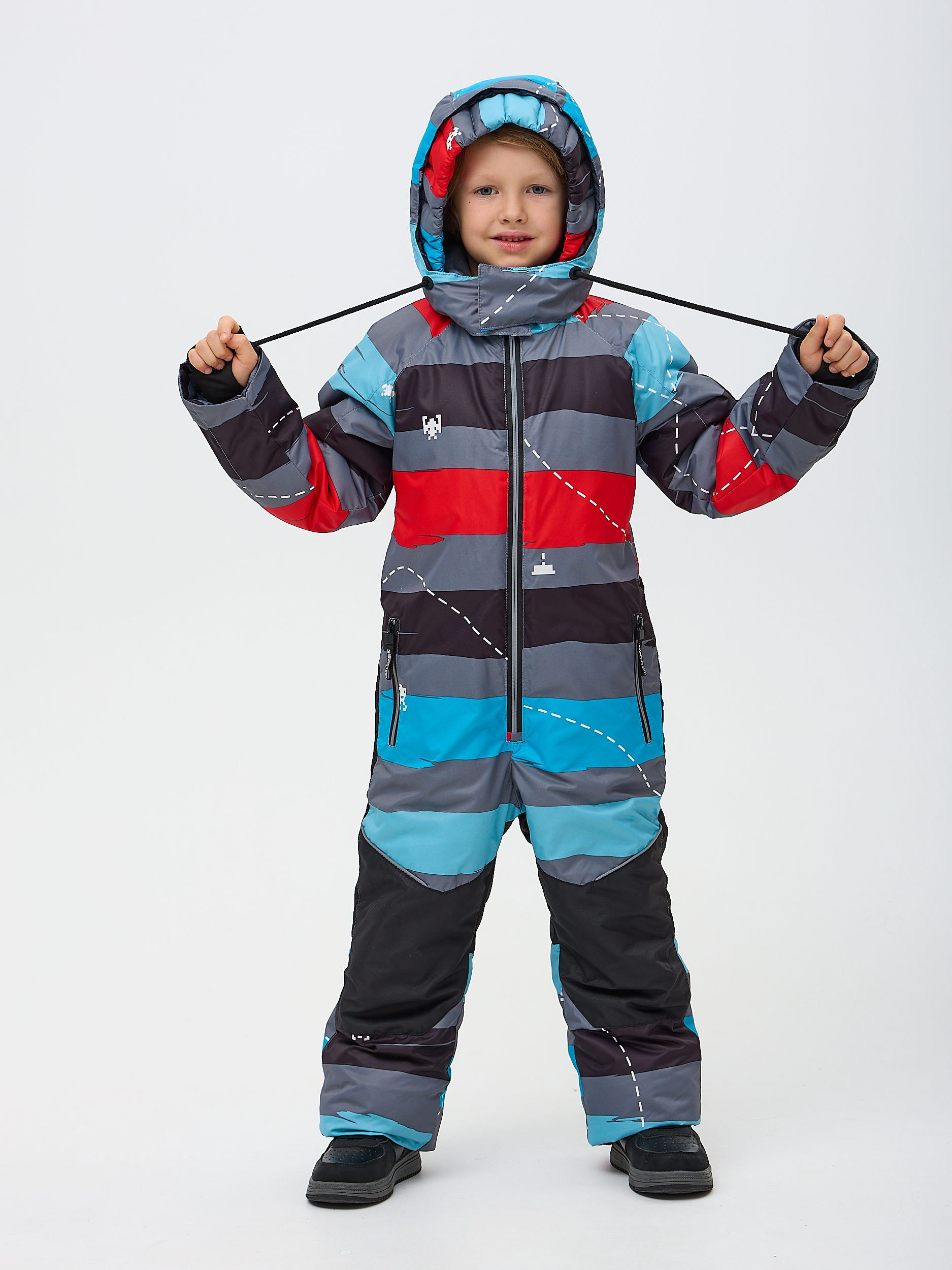 Комбинезон Kvartet 853 серо-красный - фото 1