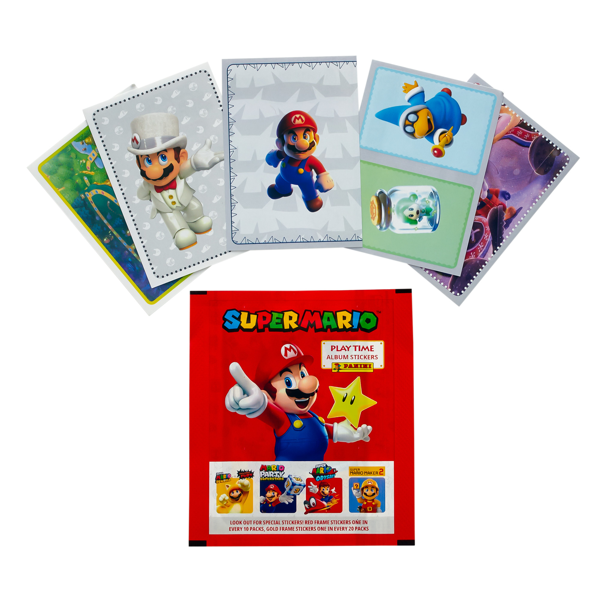 Бокс с наклейками Panini Super Mario Супер Марио 50 пакетиков в наборе - фото 2