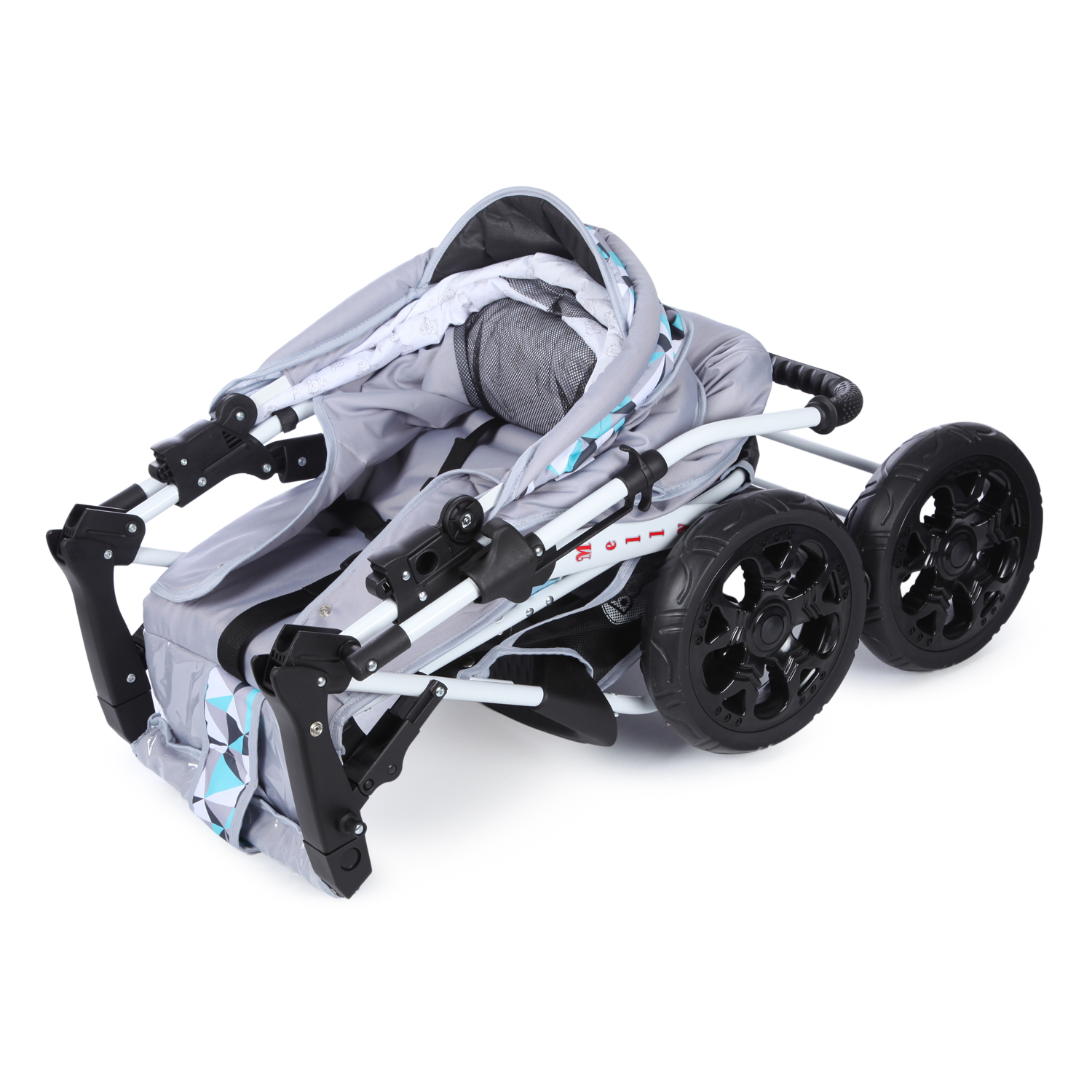 Коляска трансформер Babyton Melly Grey-Green серый - фото 18