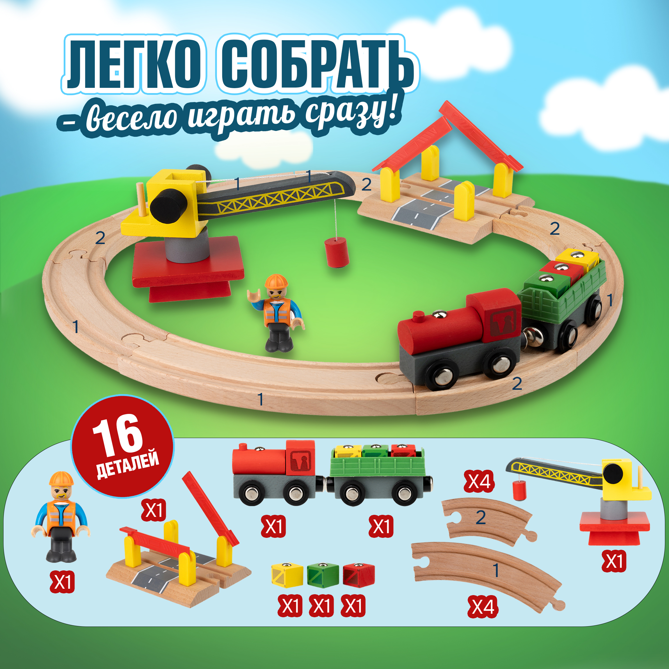 Набор железнодорожный 1TOY Т24442 - фото 3