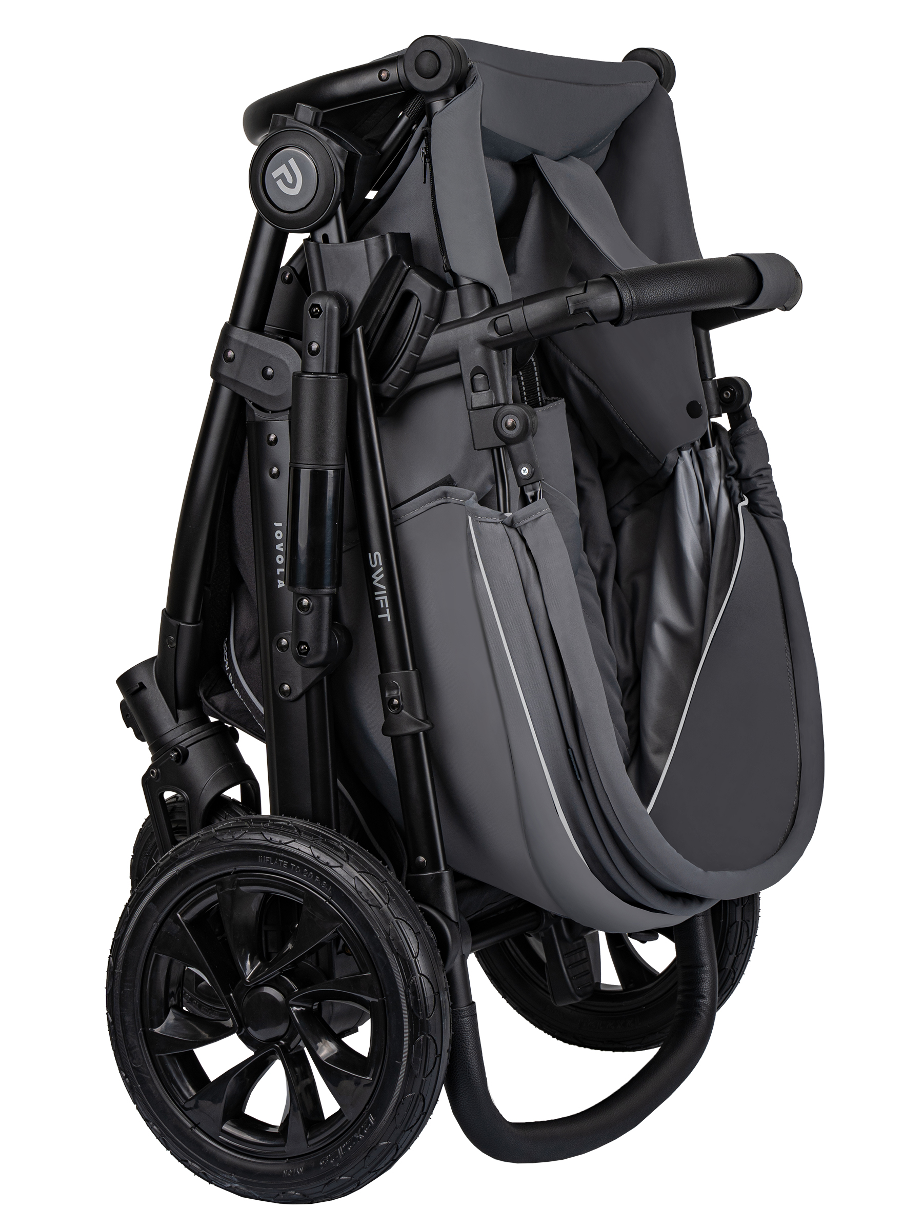 Коляска 3в1 JOVOLA Swift Plus темно-серый - фото 25