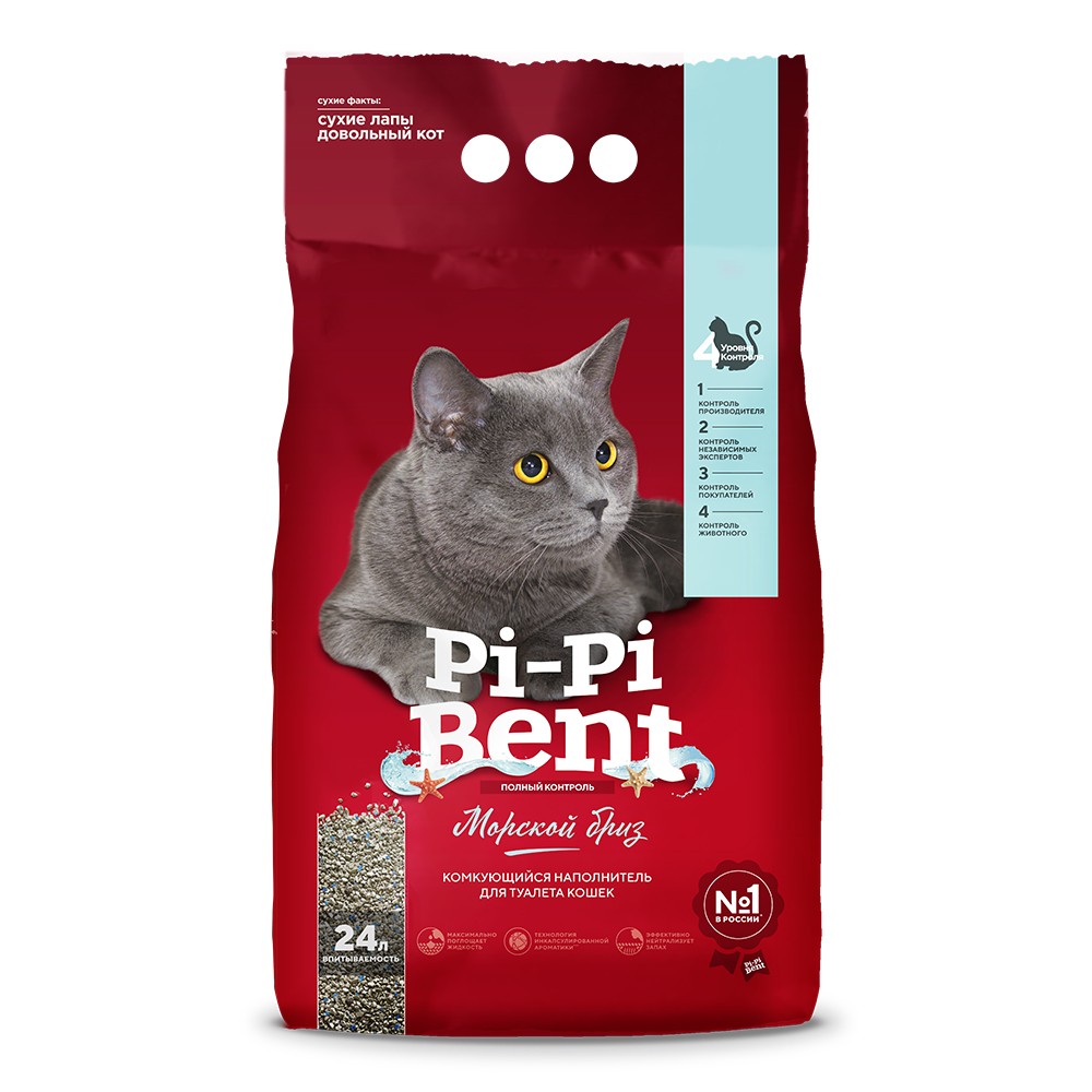 Наполнитель Pi-Pi-Bent 10 кг комкующийся, минеральный - фото 1