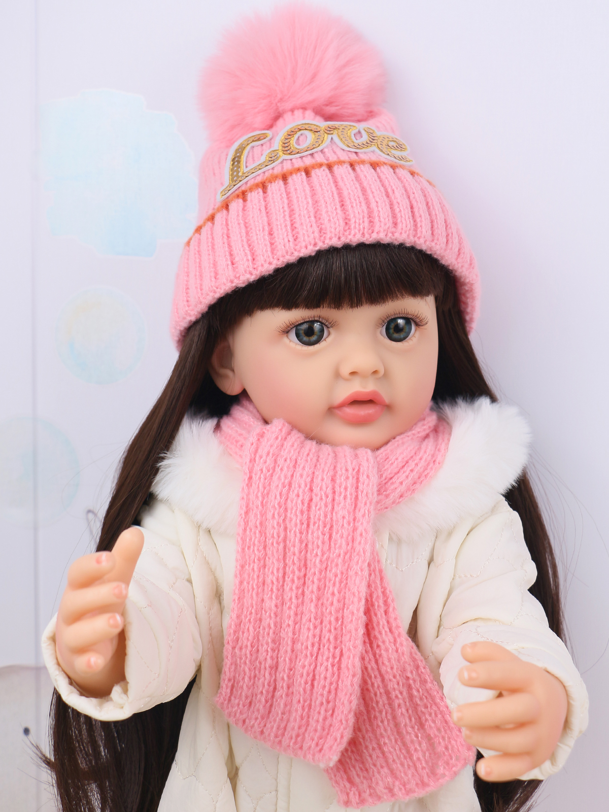 Кукла классическая QA BABY Реборн большая девочка Эстель высота 55 см KD22917B - фото 23