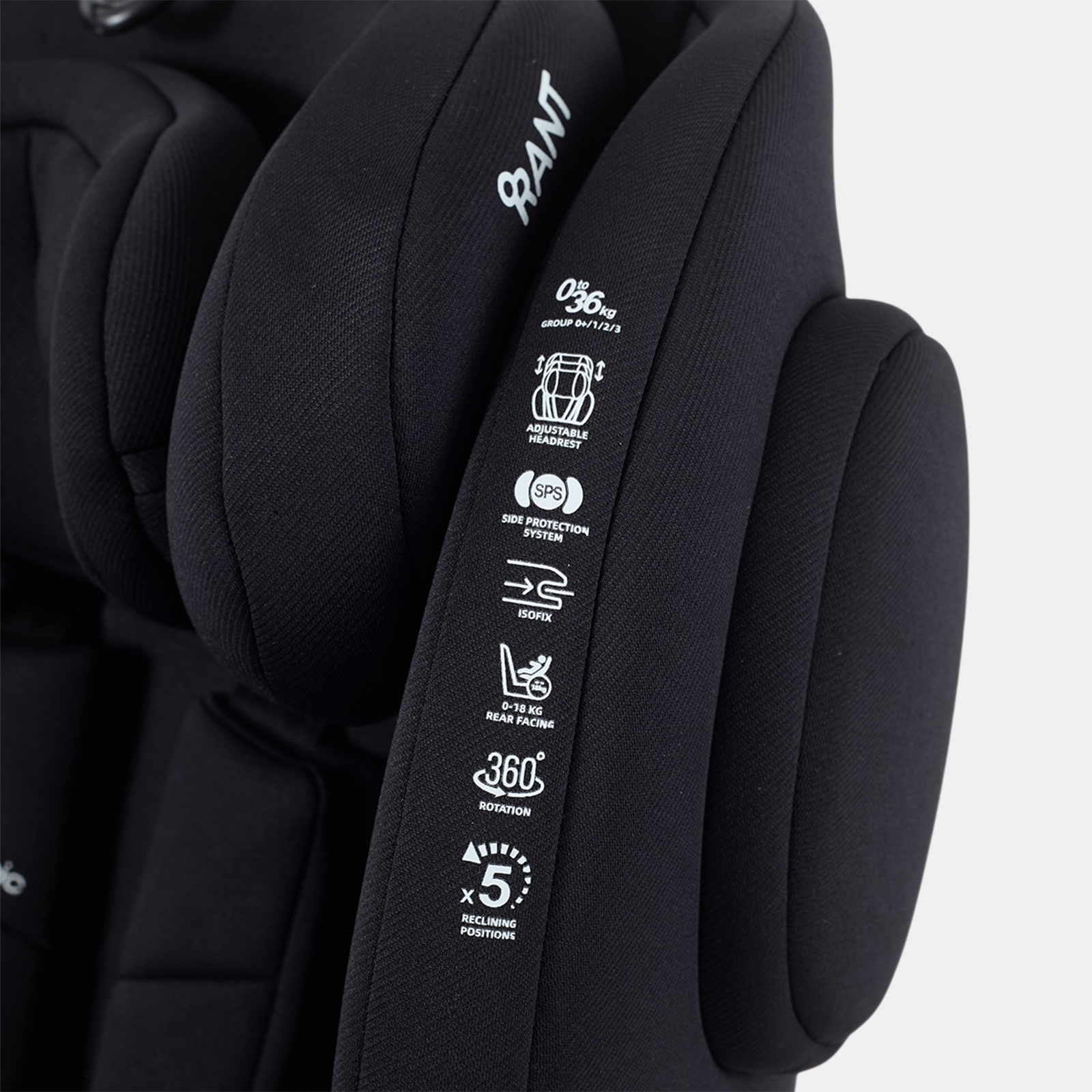 Автокресло Rant Basic Isofix 0+/1/2/3 (0-36 кг) серый - фото 15