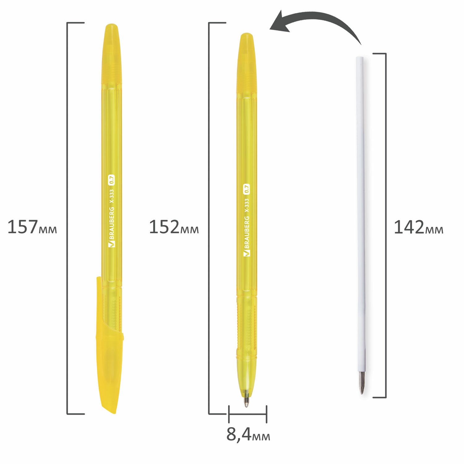 Ручка шариковая Brauberg 10 шт. - фото 10