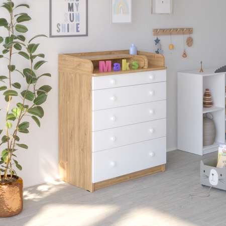 Пеленальный комод aton baby furniture Maks дуб канзас белый